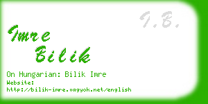 imre bilik business card